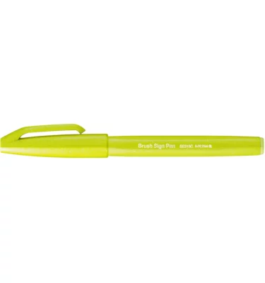Caneta Brush - Sign Pen Pentel - Verde Limão