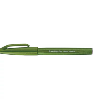 Caneta Brush - Sign Pen Pentel - Verde Oliva