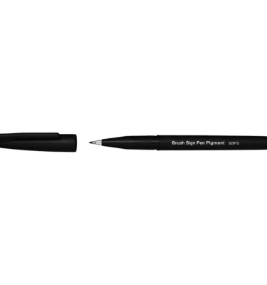 Caneta Brush - Sign Pen Pigment Pentel - Sepia