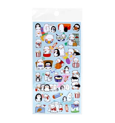 Adesivo - Cartoon Animal - Penguin & Polar Bear