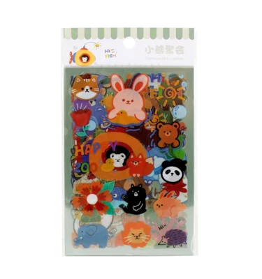 KIT com 6 Cartelas de Adesivos - Bear Party