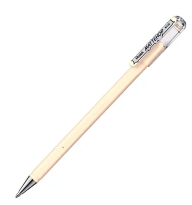 Caneta Gel Roller - Mattehop Pentel - Branco marfim 1.0mm