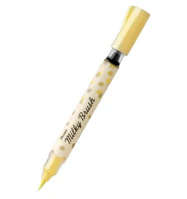 Caneta Pincel - Milky Brush Pentel - Amarelo pastel