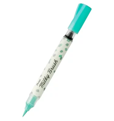 Caneta Pincel - Milky Brush Pentel - Verde menta