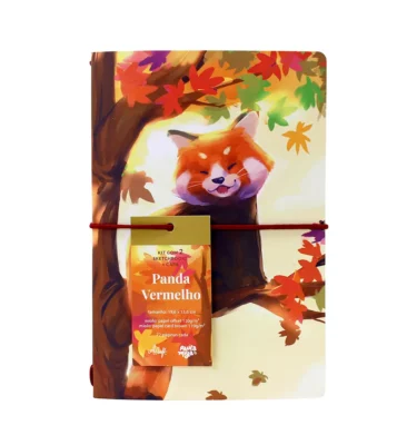 Kit 2 sketchbooks + capa - A.Craft e Paula Miya - Panda vermelho