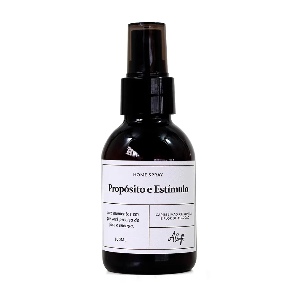Home Spray A.Craft - Propósito e Estímulo - Capim limão, citronela e flor de algodão