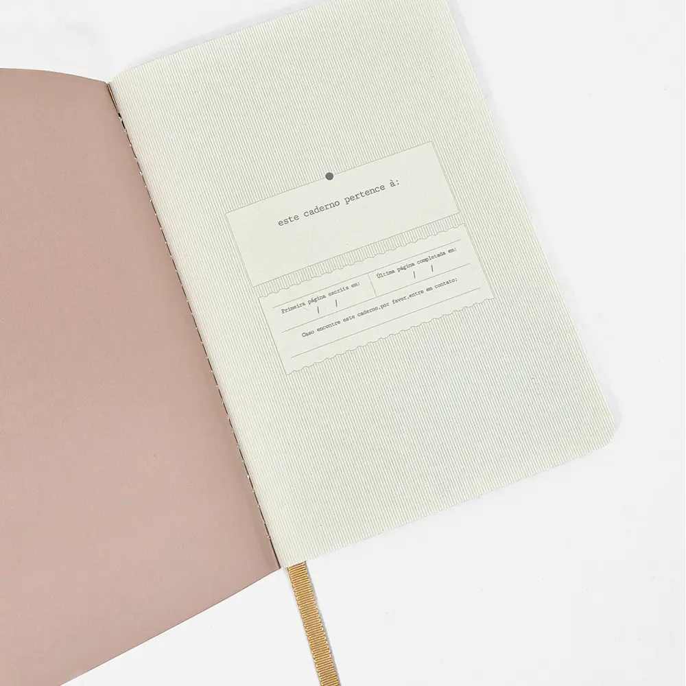 Caderno A.Craft - Cereja Listrado - Pautado creme (align) - Imagem 4