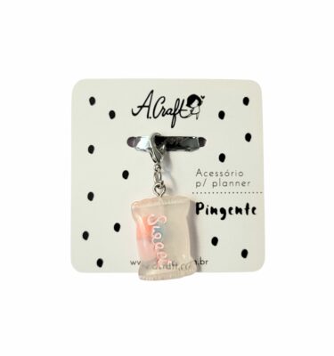 Acessório para planner A.Craft – Pingente resina com fecho – Sweet